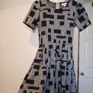 LulaRoe dress XS black and white